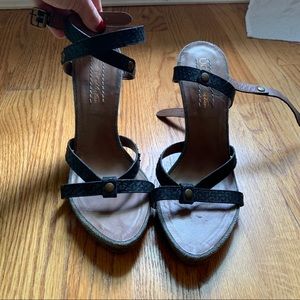 UGG Italian Collection Snakeskin Wrap Heels